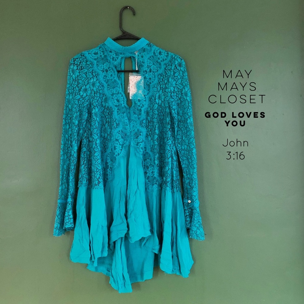 NWT Free People Secret Origins Tunic Blouse Top XS